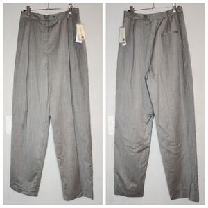 NWT Austin Reed 100% Wool Grey Pleated Highrise Dress Pants Vintage Sz 10 Lined